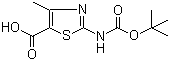 N-Boc-2-amino-4-methylthiazole-5-carboxylic acid molecular structure (CAS 302963-94-6)