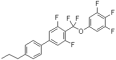 3,5-Difluoro-4'-propyl-4-((3,4,5-trifluorophenoxy)difluoromethyl)biphenyl molecular structure (CAS 303186-20-1)