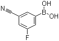 structure of CAS# 304858-67-1, 3-Cyano-5-fluorophenylboronic acid;3-Cyano-5-fluorobenzeneboronic acid