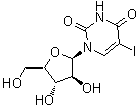 结构式 CAS# 3052-06-0, 1-beta-D-阿拉伯呋喃糖基-5-碘尿嘧啶