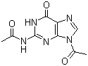 structure of CAS# 3056-33-5, N,9-Diacetylguanine;(9-Acetyl-6,9-dihydro-6-oxo-1H-purin-2-yl)acetamide