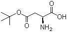 结构式 CAS# 3057-74-7, L-天门冬氨酸-4-叔丁基酯