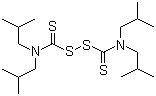 structure of CAS# 3064-73-1, Diisobutylthiuram disulfide;Tetra(isobutyl)thioperoxydicarbamic acid