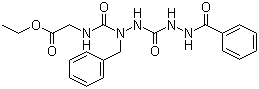 N-(2-苯甲酰肼)-N-(1-苄基-2-羰基肼)-N-羰基甘氨酸乙酯分子结构 (CAS 3069-72-5)