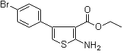 structure of CAS# 306934-99-6, 2-Amino-4-(4-bromophenyl)thiophene-3-carboxylic acid ethyl ester;Ethyl 2-amino-4-(4-bromophenyl)thiophene-3-carboxylate