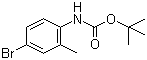 结构式 CAS# 306937-14-4, N-(4-溴-2-甲基苯基)氨基甲酸叔丁酯