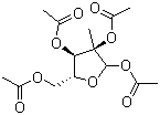 2-C-甲基-D-呋喃核糖四乙酸酯分子结构 (CAS 306960-25-8)