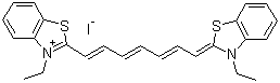 3-乙基-2-[7-(3-乙基-3H-苯并噻唑-2-亚基)庚-1,3,5-三烯基]苯并噻唑鎓碘化物分子结构 (CAS 3071-70-3)