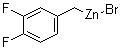 (3,4-Difluorobenzyl)zinc bromide molecular structure (CAS 307496-34-0)