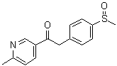 1-(6-Methyl-3-pyridinyl)-2-[4-(methylsulfinyl)phenyl]ethanone molecular structure (CAS 307531-95-9)