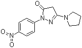 1-(4-硝基苯基)-3-(1-吡咯烷基)-5-吡唑酮分子结构 (CAS 30818-17-8)