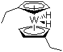 Bis(ethylcyclopentadienyl)tungsten(IV) dihydride molecular structure (CAS 308847-90-7)