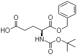 结构式 CAS# 30924-93-7, N-叔丁氧羰基-L-谷氨酸 1-苄酯