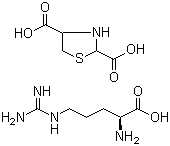 L-Arginine 2,4-thiazolidinedicarboxylate molecular structure (CAS 30986-62-0)