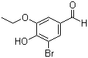 3-溴-5-乙氧基-4-羟基苯甲醛分子结构 (CAS 3111-37-3)