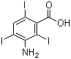 3-Amino-2,4,6-triiodobenzoic acid molecular structure (CAS 3119-15-1)