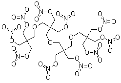 Tetrapentaerythritol decanitrate molecular structure (CAS 31206-33-4)