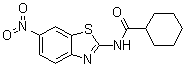 结构式 CAS# 312747-21-0, N-(6-硝基苯并噻唑-2-基)环己烷甲酰胺