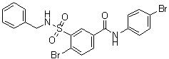 4-Bromo-N-(4-bromophenyl)-3-[[(phenylmethyl)amino]sulfonyl]benzamide molecular structure (CAS 312756-74-4)
