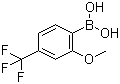 2-甲氧基-4-三氟甲基苯硼酸分子结构 (CAS 312936-89-3)