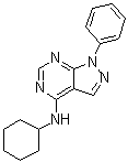 N-Cyclohexyl-1-phenyl-1H-pyrazolo[3,4-d]pyrimidin-4-amine molecular structure (CAS 313225-39-7)