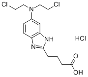 structure of CAS# 31349-38-9, Bendamustine Desmethyl Impurity;4-[6-[bis(2-chloroethyl)amino]-1H-benzimidazol-2-yl]butanoic acid;hydrochloride
