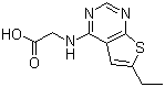 结构式 CAS# 313534-29-1, N-(6-乙基噻吩并[2,3-d]嘧啶-4-基)甘氨酸