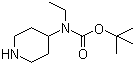 tert-Butyl N-(ethyl)-N-(piperidin-4-yl)carbamate molecular structure (CAS 313977-45-6)