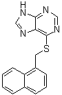 6-[(1-萘基甲基)硫基]-9H-嘌呤分子结构 (CAS 313984-77-9)