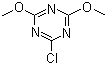 2-氯-4,6-二甲氧基-1,3,5-三嗪分子结构 (CAS 3140-73-6)
