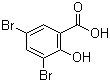 3,5-二溴水杨酸分子结构 (CAS 3147-55-5)