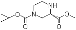 structure of CAS# 314741-39-4, (S)-1-N-Boc-piperazine-3-carboxylic acid methyl ester;(S)-4-N-Boc-piperazine-2-carboxylic acid methyl ester