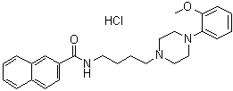 structure of CAS# 314776-92-6, N-[4-[4-(2-Methoxyphenyl)-1-piperazinyl]butyl]-2-naphthalenecarboxamide monohydrochloride;BP 897