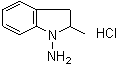 2,3-二氢-2-甲基-1H-吲哚-1-胺单盐酸盐分子结构 (CAS 31529-47-2)