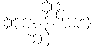 Neutral berberine sulfate molecular structure (CAS 316-41-6)