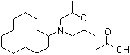 结构式 CAS# 31717-87-0, 吗菌灵醋酸盐; 4-环十二烷基-2,6-二甲基吗啉醋酸盐