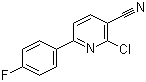 structure of CAS# 31776-83-7, 2-Chloro-6-(4-fluorophenyl)nicotinonitrile