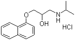 structure of CAS# 318-98-9, Propranolol hydrochloride;DL-1-(Isopropylamino)-3-(1-naphthyloxy)-2-propanol hydrochloride