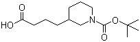 1-[(tert-Butoxy)carbonyl]-3-piperidinebutanoic acid molecular structure (CAS 318536-95-7)