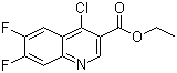 结构式 CAS# 318685-01-7, 4-氯-6,7-二氟-3-喹啉羧酸乙酯