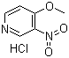 结构式 CAS# 31872-61-4, 3-硝基-4-甲氧基吡啶盐酸盐