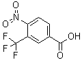 结构式 CAS# 320-38-7, 4-硝基-3-(三氟甲基)苯甲酸