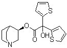 (R)-Quinucldin-3-yl hydroxybis(2-thienyl)acetate molecular structure (CAS 320347-97-5)