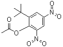 结构式 CAS# 3204-27-1, 特乐酯; 2-叔-丁基-4,6-二硝基苯基乙酸酯