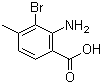 2-Amino-3-bromo-4-methylbenzoic acid molecular structure (CAS 320740-35-0)