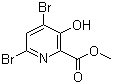 4,6-二溴-3-羟基吡啶-2-甲酸甲酯分子结构 (CAS 321596-55-8)