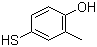结构式 CAS# 32281-01-9, 4-巯基-2-甲基苯酚; 4-羟基-3-甲基苯硫酚