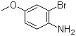 结构式 CAS# 32338-02-6, 2-溴-4-甲氧基苯胺