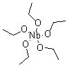 五(乙氧基)铌分子结构 (CAS 3236-82-6)