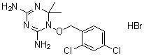 1-[(2,4-Dichlorophenyl)methoxy]-1,6-dihydro-6,6-dimethyl-1,3,5-triazine-2,4-diamine monohydrobromide molecular structure (CAS 3243-49-0)